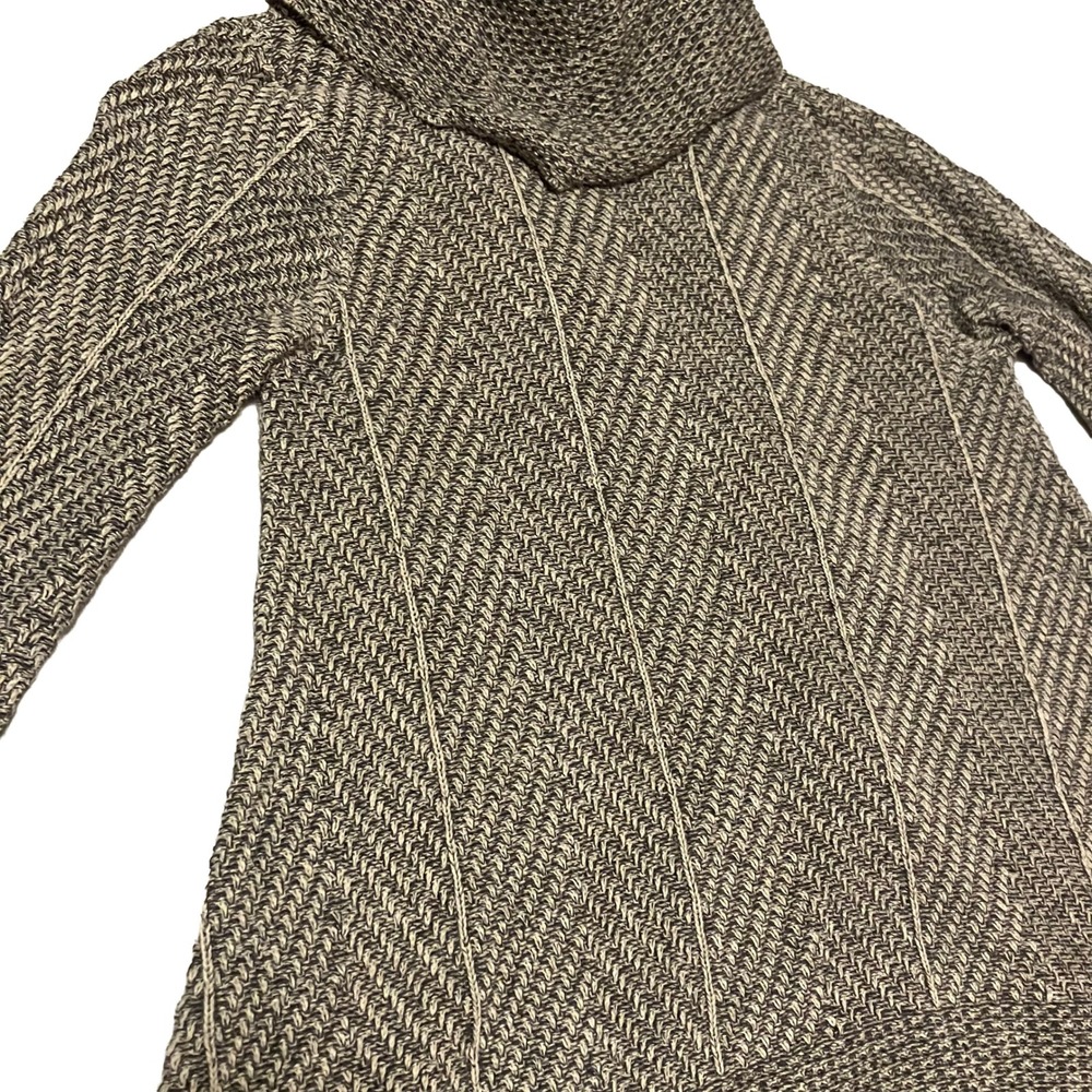Eight Eight Eight Womens Gray Cotton Cowl Neck Sharkbite Hem Tunic Sweater Large - Picture 7 of 15
